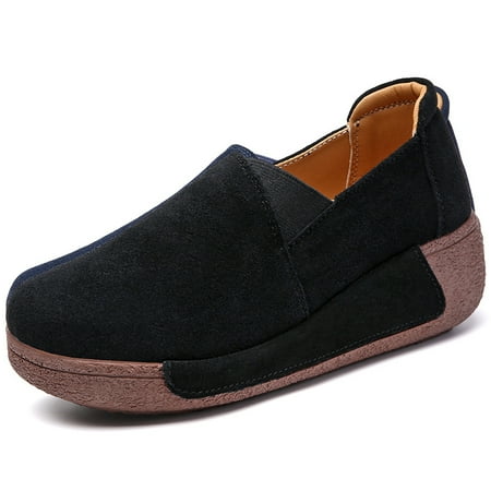 

Women‘s Platform Wedge Rocker Shoes Comfortable Lightweight Slip On Shoes Casual Walking Shoes