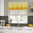 thumbnail image 5 of Yellow Ombre Valances for Windows, Decorative Rod Pocket Window Valance Curtains, Modern Abstract Art Abstract Short Curtain Drapes for Kitchen/Bathroom/Living Room, 2 Panels, 54" W x 18" L, 5 of 8
