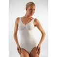 thumbnail image 3 of Compression Shaper Bodysuit. Microfiber Shape Wear. For Slimmer Look & After Cosmetic Surgery. Post-Op Garments. Fine Italian Made Quality & Style (XX-Large Beige), 3 of 8
