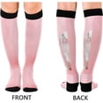 thumbnail image 2 of High Elasticity Compression Socks, High Knee Socks Adult Universal Leisure Relieve Fatigue, Cute Baby Dutch Rabbit Travel Daily with Running (2 Pair) Gift, 2 of 7