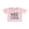 thumbnail image 1 of POINTERTECK T-shirt d'Été pour Bébé Fille Manches Courtes Col Rond Imprimé Lettres Hauts Décontractés, 1 of 7