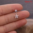 thumbnail image 2 of POINTERTECK Crystal Rhinestone Flower Cross Ear Helix Cartilage Body Piercing Earrings Studs, 2 of 6