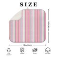 thumbnail image 4 of Pink and Green Striped Pattern Dish Drying Mat for Kitchen 1 Pack, Ultra Absorbent Microfiber Dishes Drainer Mats,16"x18", 4 of 6