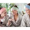 thumbnail image 5 of Yiting 4Pcs Spa Facial Headband Super Absorption Makeup Hair Wrap Adjustable Coral Fleece Hair Band Soft Towel Head Band for Face Washing Shower Sports (Pea Green, Pink-Orange, Blue, Light Purple), 5 of 5