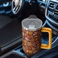 thumbnail image 4 of Fall Maple Leaves Stainless Steel Tumbler 40oz - Double Wall Vacuum Insulated, Handle & Straw Leakproof, 4 of 5