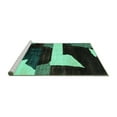 thumbnail image 2 of Ahgly Company Machine Washable Indoor Rectangle Oriental Turquoise Blue Modern Area Rugs, 8' x 12', 2 of 4