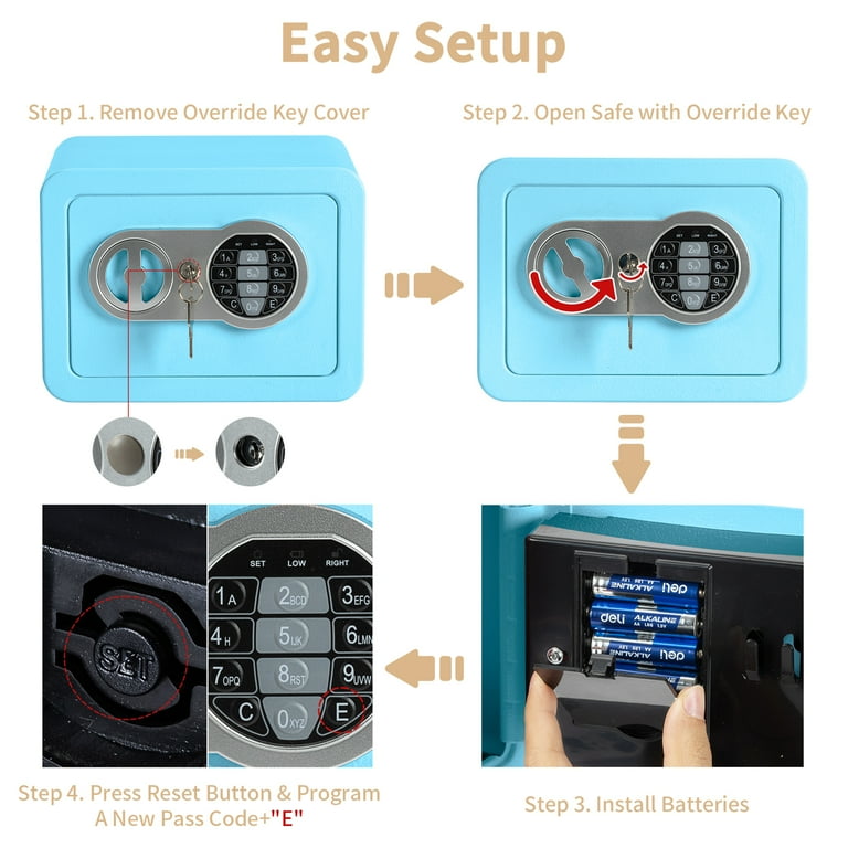 Locksworth Electronic Safe Box, 0.2 Cu Ft Steel with Fireproof Bag photo 3