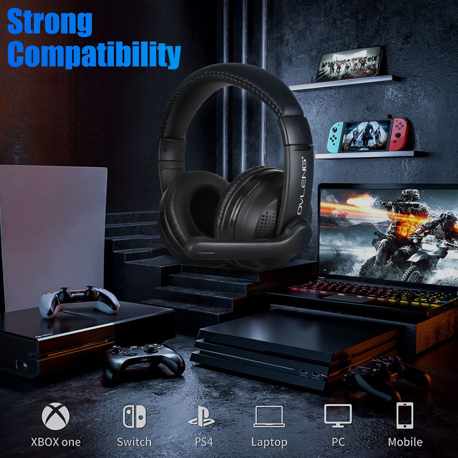 STEVVEX N43 Stereo Gaming Headset 7.1 Virtual Surround Bass Gaming Ear