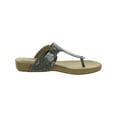 thumbnail image 3 of GIANI BERNINI Womens Gray Buckle Accent Adjustable Rivver Round Toe Slip On Thong Sandals Shoes 7.5 M, 3 of 3