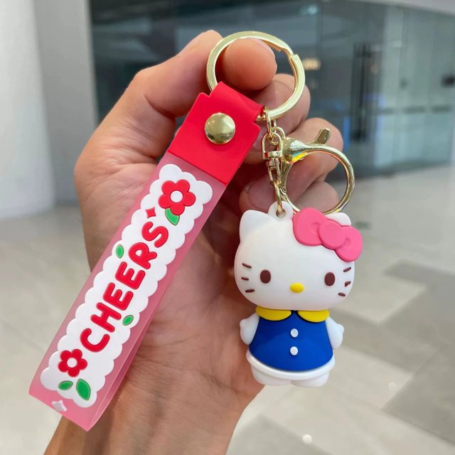 3D Sanrio venta al por mayor accesorios para muñecas llavero lindo bolso para niñas colgante llavero de coche llavero de dibujos animados regalo