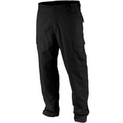 Tactical BDU Pants, Cargo Style Trousers, 100% Cotton Ripstop, Made in USA, Black, Size 2X-Large Long