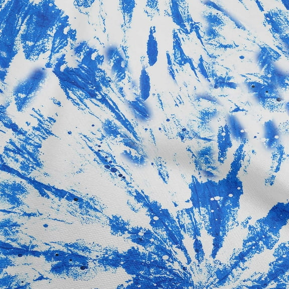 oneOone Rayon Medium Blue Fabric Tie Dye Quilting Supplies Print Sewing Fabric By The Yard 56 Inch Wide