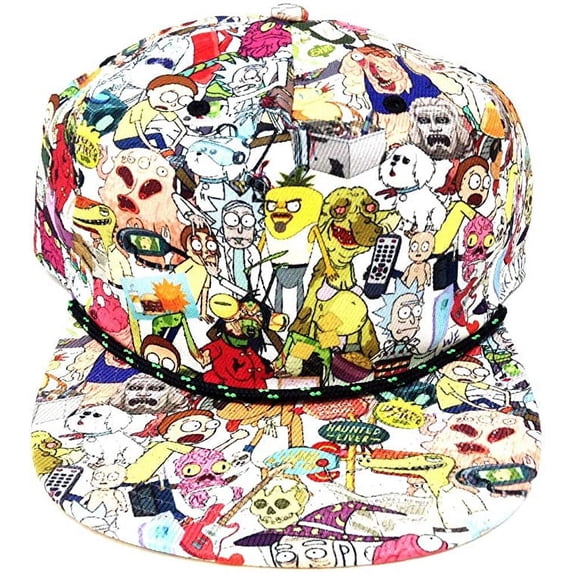 Rick & Morty Characters Sublimated All Over Print Snapback