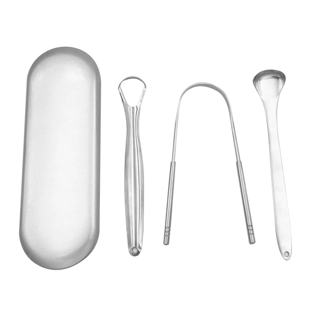 Htovila Tongue Scraper Cleaner Reusable Reduce Bad Breath Tongue Scraper for Adults Kids Tools