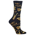 thumbnail image 3 of Jazz Instruments Grey Ladies Crew Socks, 3 of 4