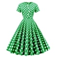 thumbnail image 1 of Vestidos Para Mujer Midi Vestidos de Moda Casual Erógeno Cuello en V Retro Asimétrico Cuello Vestido de Lunares Odeerbi ODB168051, 1 of 4