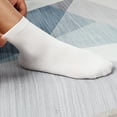thumbnail image 3 of SERISIMPLE Viscose Bamboo Men's Thin Quarter Ankle High Breathable Socks - Comfort Cool Soft 5 Pairs (White, X-Large), 3 of 4
