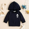 thumbnail image 4 of StylesILove Infant Baby Boys Autumn Winter Long Sleeve Little Man Pullover Hoodie and Pants 2pcs Cotton Outfit (Navy Blue, 18 Months), 4 of 7