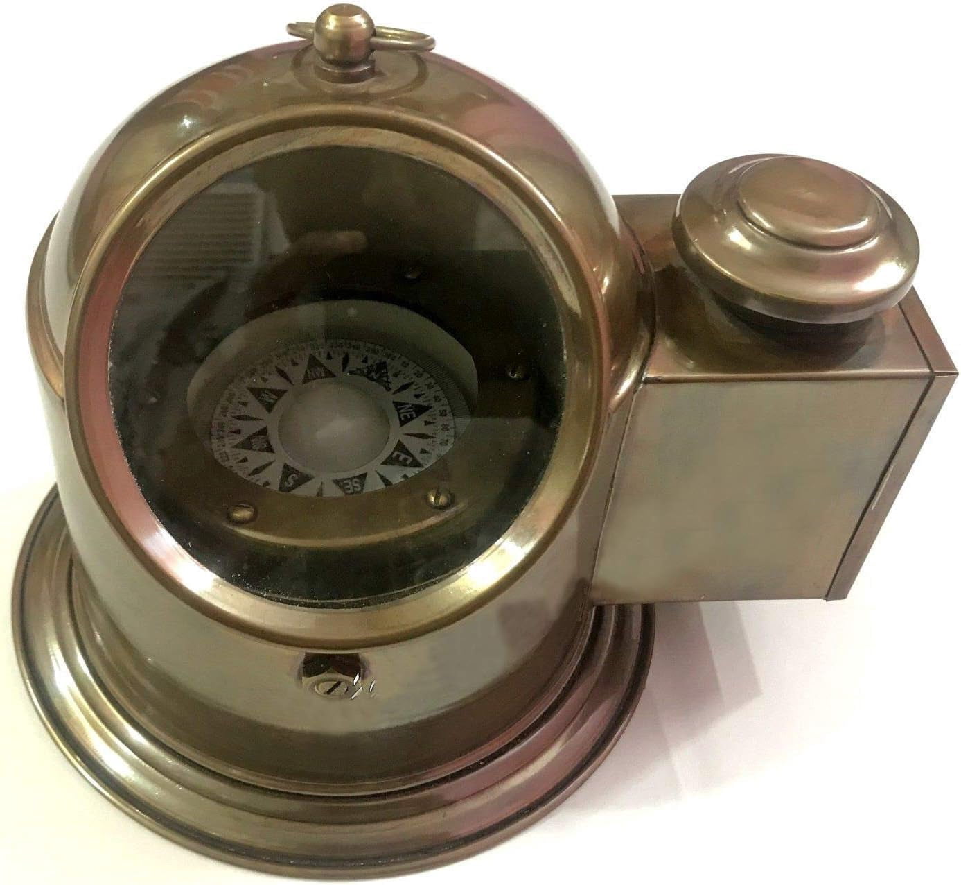 Brass Floating Dial Binnacle Gimbled Compass Nautical Ship/Boat Oil Lamp