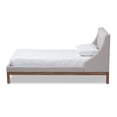thumbnail image 3 of Baxton Studio Louvain Modern and Contemporary Fabric Upholstered Walnut-Finished Twin Sized Platform Bed, Multiple Colors, 3 of 6