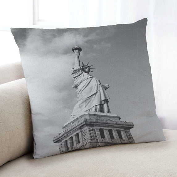 Ahgly Company Sites Famous Statues Indoor Throw Pillow, 18 inch by 18 inch