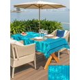 thumbnail image 5 of Outdoor Tablecloth with Umbrella Hole for Patio/Picnic/Party/Camping, American Star Wooden Waterproof Table Cloth Rectangle Table Cover Washable, Blue Red Patriotic 4th of July Cyan Wood (54"x 80"), 5 of 9