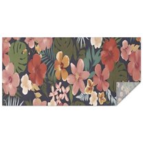 Pioneer Flower Floral Print Pattern Rectangle Tablecloth 60"x120",Waterproof Polyester Rectangle Table Cloth, Wipeable Spillproof Polyester Tablecloth for Dining, Camping, Indoor and Outdoor