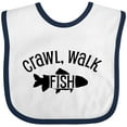 thumbnail image 3 of Inktastic Crawl, Walk Fish Boys or Girls Baby Bib, 3 of 4