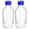 thumbnail image 1 of Unique Bargains 1000mL Transparent Réactif Gradué Bouteille de Stockage en Verre Bleu 2 Pack, 1 of 5