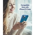 thumbnail image 2 of for iPhone 13 Case with Screen Protector + Camera Lens Protector, Clear Glitter Shockproof Protective Phone Case, Non Yellowing for Women Girls iPhone 13 Cover 6.1 inch - Clear Blue, 2 of 6
