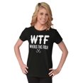 thumbnail image 3 of WTF Where's the Fish Fisherman Funny Womens Slim Fit Graphic Tee Brisco Brands S, 3 of 5