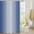 thumbnail image 4 of Fabric Shower Curtain Navy Blue Ombre Solid Color Gradient Modern Art Shower Curtains with 12 Hooks Waterproof Machine Washable Bath Curtains for Bathroom, 72 x 96in, 4 of 6