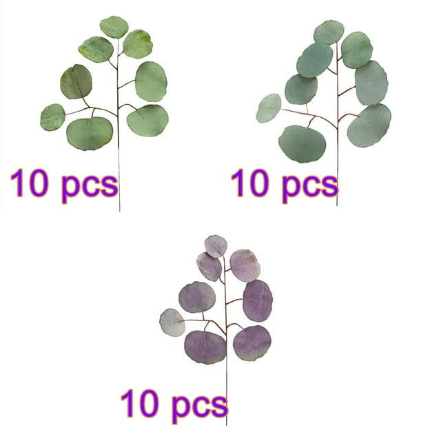 POINTERTECK 1pcs Artificial Eucalyptus Green Plants Table Flower Arrangement Color 8-Leaf Single Silk Fabric Simulation Eucalyptus