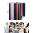 thumbnail image 4 of Navy Blue Red Striped Cloth Napkins Set of 4 Reusable Dinner Napkins, Modern Minimalist Ombre Lines Cocktail Napkin Washable Table Napkins for Wedding/Holiday Party/Baby Shower 20"x20", 4 of 7