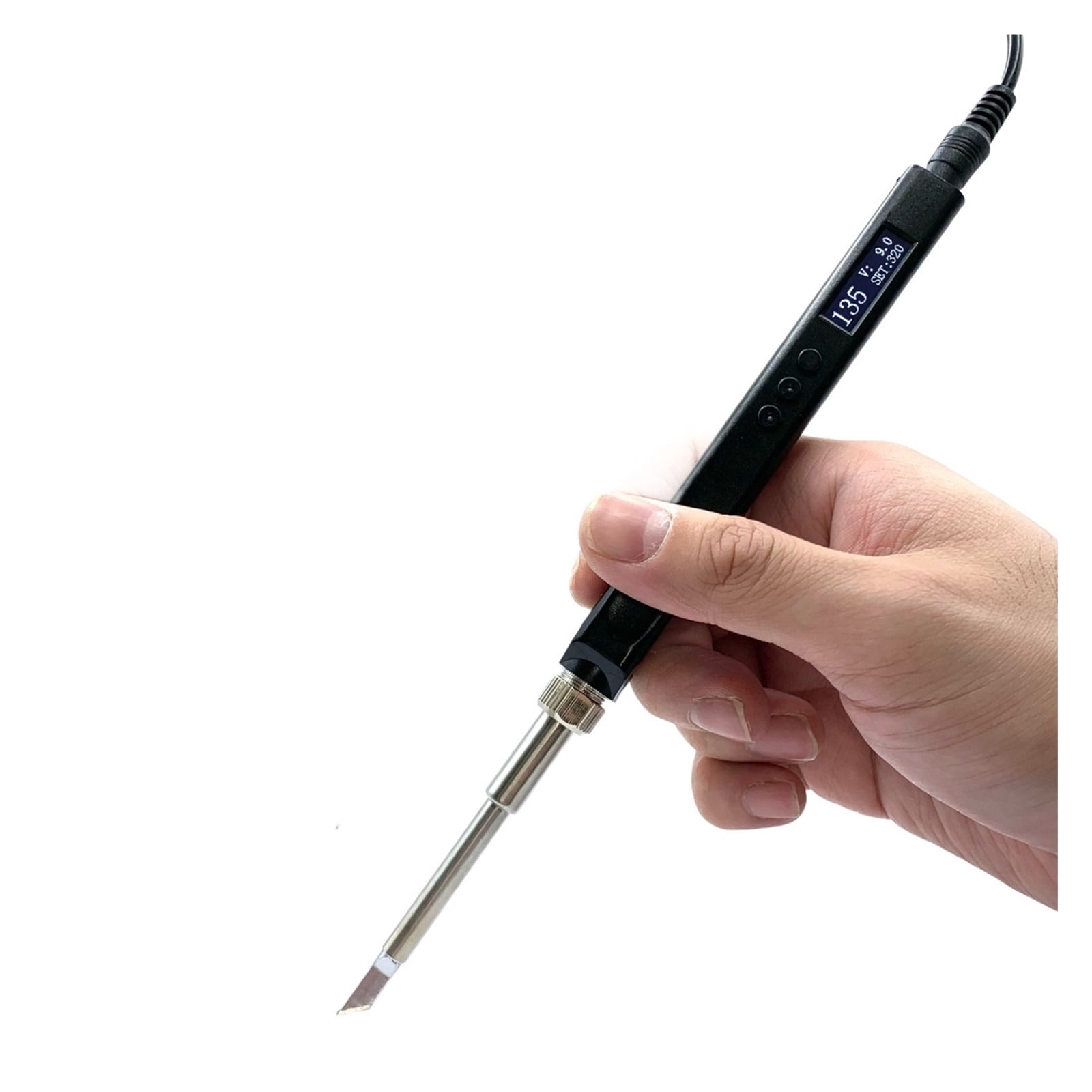 Smart Electric Soldering Iron Kit,Adjustable Temperature Portable Solder Welding Station Heat Pencil,Welding Tools