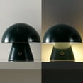 thumbnail image 2 of JONATHAN Y Porcini 7" Contemporary Bohemian Rechargeable/Cordless Iron Integrated Portable LED Mushroom Table Lamp, Forest Green, JYL7116C, 2 of 7