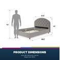 Queer Eye Aspen Upholstered Bed, Queen, Gray