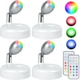 thumbnail image 1 of 4-Pack Battery Operated Indoor Spot Lights, 13 Color Indoor Plant Lights, Decor Wall Lights for Pictures, Display Lights for Tree Artwork and Bookshelf, 1 of 5