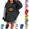 thumbnail image 5 of Girls Bastball Graphic Hoodies Cute Oversized Sweatshirts Y2K Pullover Teen Casual Fall Pullover Tops Clothes Casual - Sky Blue,12-18 Months, 5 of 5