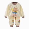 thumbnail image 5 of TOWED22 2 Piece Toddler Baby Girl Boy Fall Winter Clothes Long Sleeve Sweatshirt Tops Elastic Waist Pants Cute Print Outfits Clothing Set(Beige,12-18 M), 5 of 5