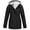 Black, variant on Meichang Women's Outdoor Raincoats Sherpa Fleece Lined Rain Jackets Winter Waterproof Windproof Jackets Solid Zip Up Button Front Hooded Overcoats with Pockets Rain Jackets