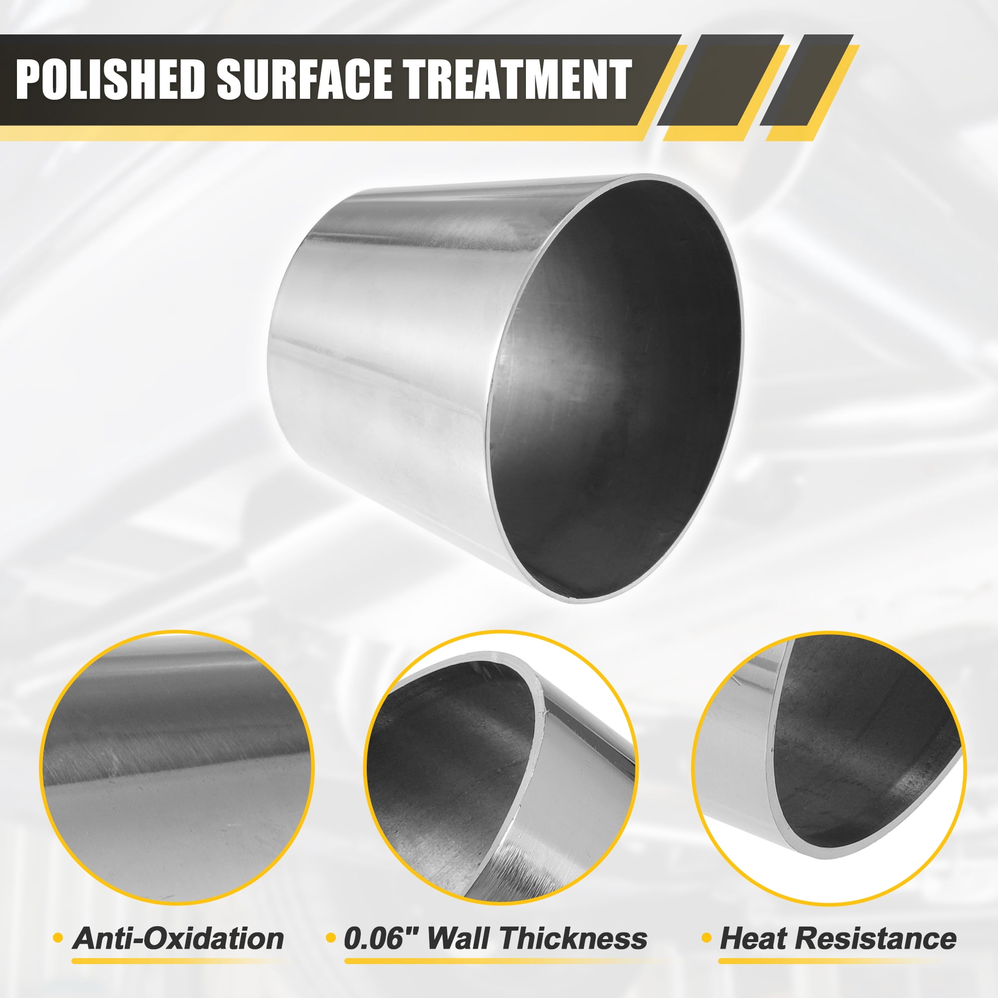 Unique Bargains Car Mandrel Exhaust Bend Elbow Pipe Concentric Reducer 1pcs 2.5"-3.5" OD