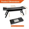 thumbnail image 3 of IVV Charcoal Grills Portable BBQ Griddle, Folding Kabob Barbecue with 2 Side Foldable Trays for Outdoor Hibachi BBQ Lamb Skewer Camping Barbecue Grill in Garden Backyard Party Picnic Travel (Black), 3 of 9