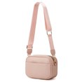 thumbnail image 2 of Bolsa bandolera para mujer Bolsa de hombro sólido de cuero PU de moda para vacaciones (rosa) Ndcxsfigh Para Estrenar, 2 of 9