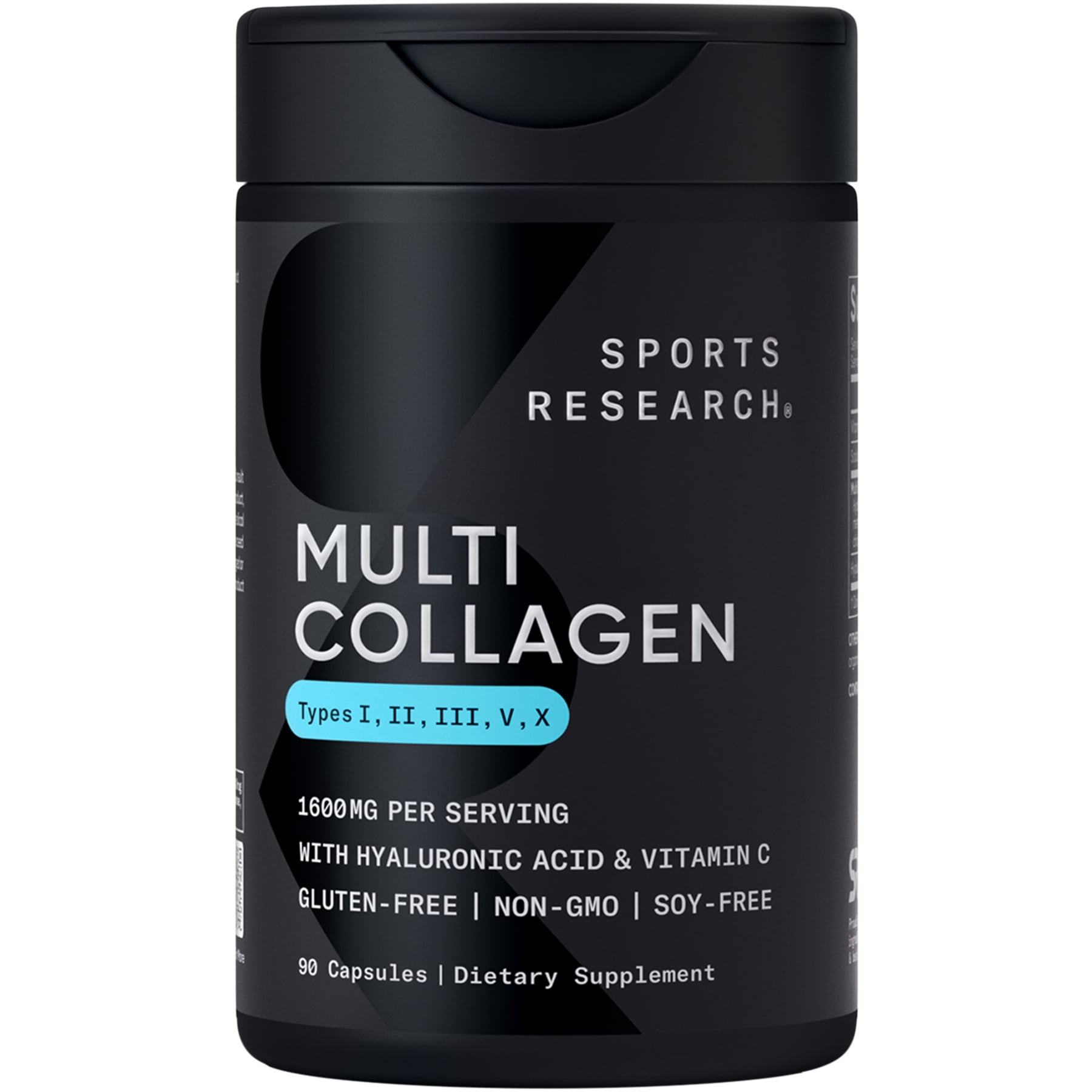 Sports Research® Multi Collagen Peptides w/Hyaluronic Acid, 90 Count