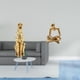 thumbnail image 2 of Escultura De Pensador De Guepardo Abstracto Dorado, Figura Decorativa Para Centro De Mesa, Adorno Para Oficina, Hogar, Sala De Estar., 2 of 8