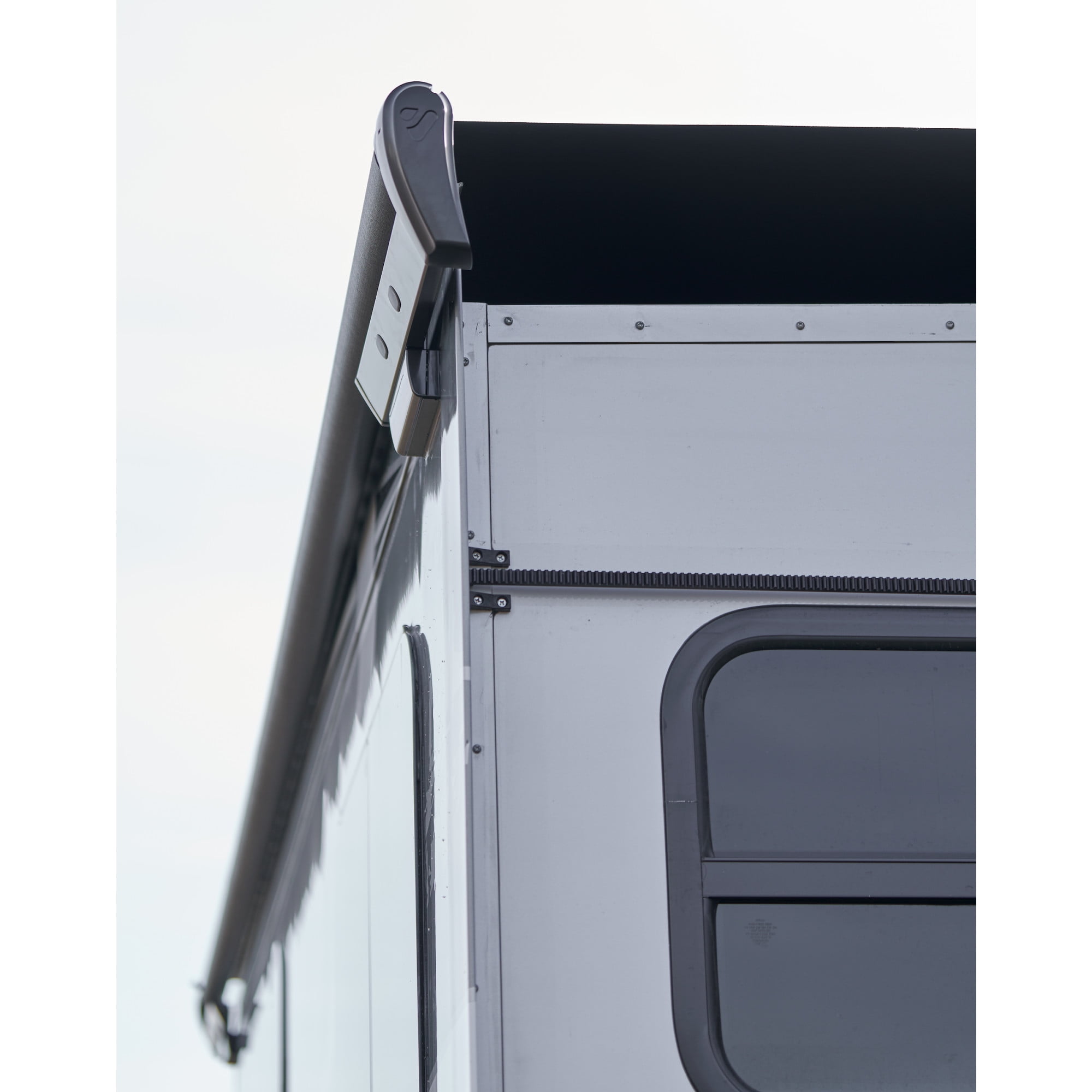 Velarium VSTK15601000 Complete Slide Topper Awning Roll Tube with White Canopy and White Hardware - 156" (Fits Rooms 145" to 151")