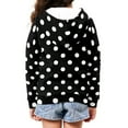 thumbnail image 6 of Xoenoiee Polka Dot Kids Hoodies Zip Up Jacket with Pocket for Boys Girls 8-10 Years Teens Long Sleeve Hooded Sweatshirt Fall Winter Active Wear Athletic Coat, 6 of 7