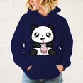 thumbnail image 1 of Nueva moda unisex kawaii lindo panda boba tea impreso sudaderas con capucha hombres mujeres casual manga larga sudaderas con capucha adolescentes tops al aire libre, 1 of 5