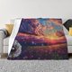 thumbnail image 1 of Balery Dreamy Dandelion Sunset Manta de Franela con Dibujo, Lujo Ultra Suave y Cálido, Antipelusa y Resistente a las Arrugas para Cama, Sofá, Camping -80"x60", 1 of 6